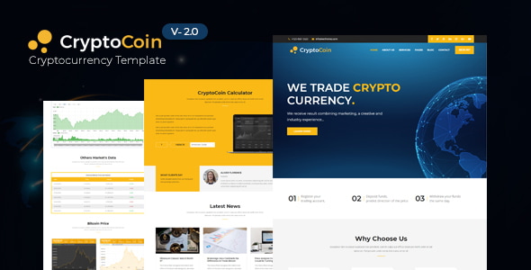 CryptoCoin - Crypto Currency HTML Template - Business Corporate