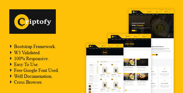 Criptofy - Crypto Currency HTML Template. - Business Corporate