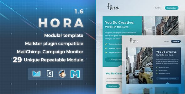 Hora | Responsive Email Template - Newsletters Email Templates