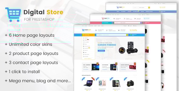 Digital Store - Prestashop Theme for Electronics, Phones, Cameras and Computers Stores - Technology PrestaShop