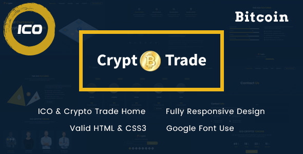 Crypto Trade - ICO, Bitcoin and Cryptocurrency HTML Template - Technology Site Templates