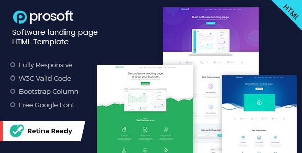 ProSoft - Software Landing Page HTML Template - Software Technology
