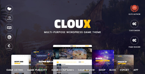Cloux | Game & Gaming Theme - Entertainment WordPress