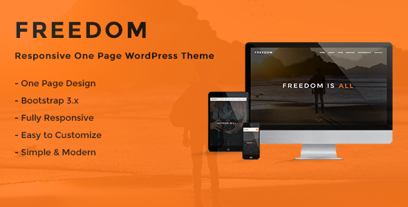 Freedom - Responsive One Page WordPress Theme - Portfolio Creative