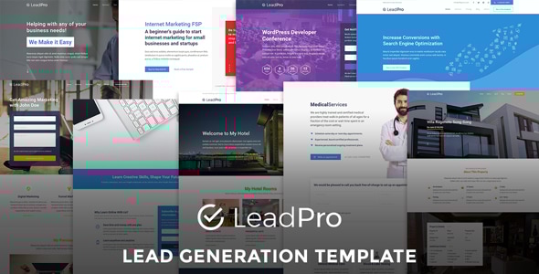 LeadPro - Lead Generation Responsive Template - Marketing Corporate