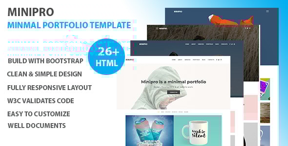 Minipro - Minimal Portfolio HTML Template - Portfolio Creative