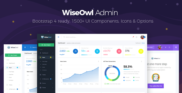 WiseOwl - HTML Bootstrap 4 Admin Template - Admin Templates Site Templates