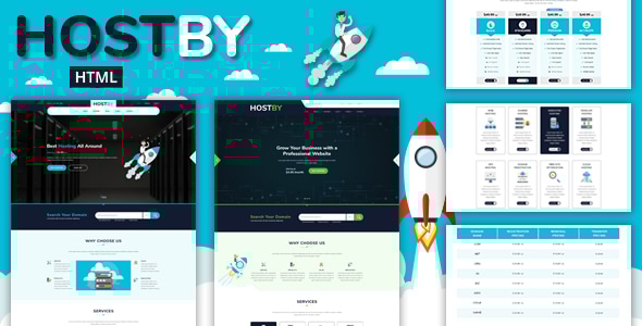 Hostby - Multipage Hosting Bootstrap4 HTML Template - Hosting Technology