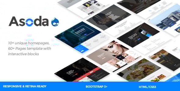 Asoda - Multi-Purpose Responsive Drupal 7 Theme - Corporate Drupal