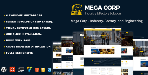 Industrial WordPress Theme - Business Corporate