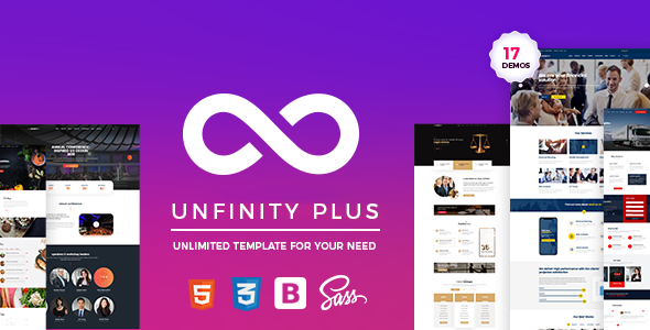 UnfinityPlus - One Page HTML Template - Creative Site Templates