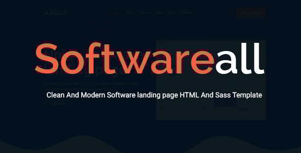 Softwareall - Software landing Page HTML And Sass Template - Software Technology