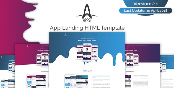 APPSI-App Landing HTML Template - Personal Site Templates