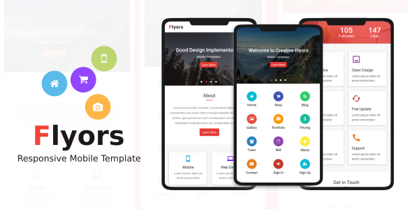 Flyors - Responsive Mobile Template - Mobile Site Templates
