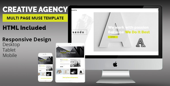 SENDO Creative Adobe Muse Template - Creative Muse Templates