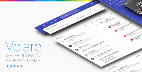 Volare - Material Design phpBB 3.3 Theme - PhpBB Forums