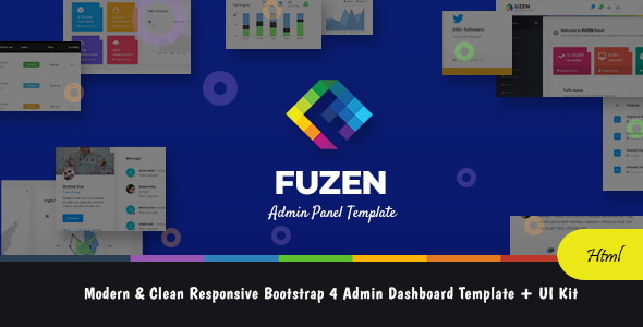 Fuzen - Modern & Clean Responsive Bootstrap 4 Admin Dashboard Template + UI Kit - Admin Templates Site Templates