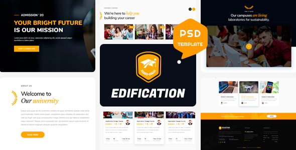 EDIFICATION - Educational Psd Template - Business Corporate