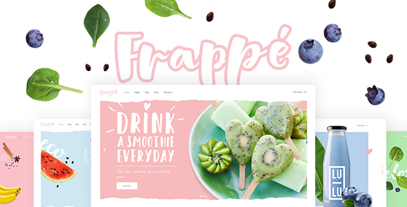 Frappé - Smoothie, Juice Bar and Organic Food WordPress Theme - Restaurants & Cafes Entertainment