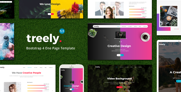 Treely - One Page Parallax - Portfolio Creative