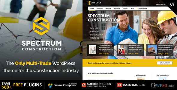 Spectrum - Multi-Trade Construction Business Theme - Business Corporate