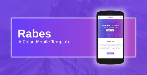 Rabes - A Clean Mobile Template - Mobile Site Templates