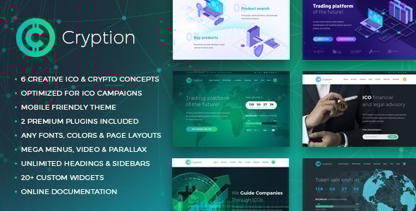 Cryption - ICO, Cryptocurrency & Blockchain WordPress Theme - Technology WordPress