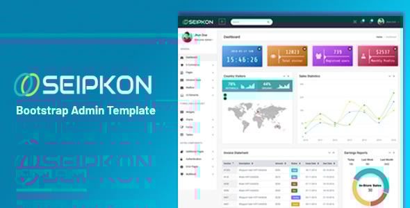 Seipkon - Bootstrap Admin Template - Admin Templates Site Templates