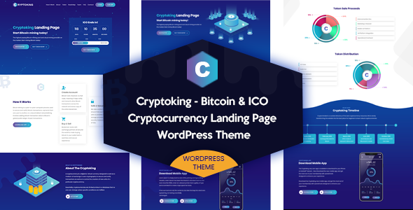 Cryptoking - Bitcoin & ICO Theme - Business Corporate