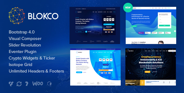 Blokco - Cryptocurrency WordPress Theme - Technology WordPress