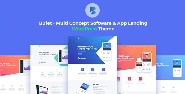 Bufet - Multi Concept Software & App Landing WordPress Theme + RTL - Software Technology