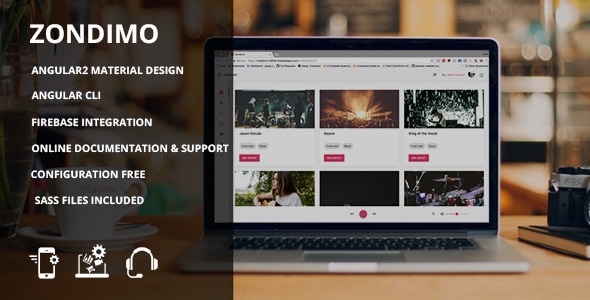 Zondimo - Angular Music app - Music and Bands Entertainment