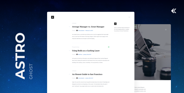 Astro - Responsive Ghost Theme - Ghost Themes Blogging