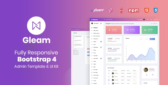 Gleam Bootstrap 5 Admin Template - Admin Templates Site Templates
