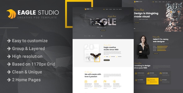 Eagle Studio - Creative PSD Template - Creative Photoshop