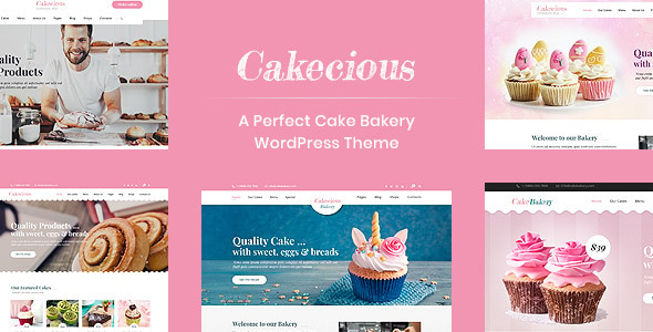 Cakecious - Cake Bakery Food WordPress Theme - Food Retail