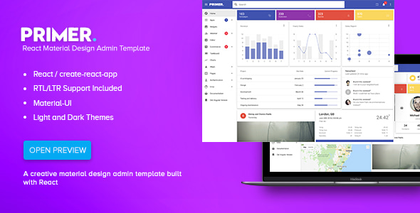 Primer - React Material Design Admin Template - Admin Templates Site Templates