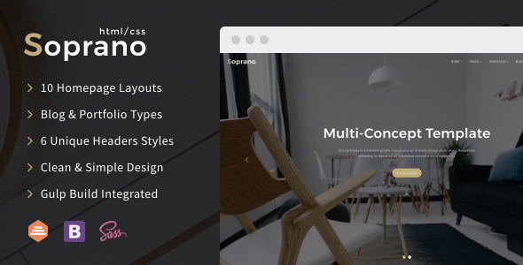Soprano - Clean Multi-Concept HTML5/CSS3 Template - Business Corporate
