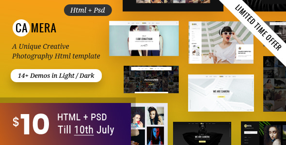 Photography HTML Template - Camera - Photography Creative