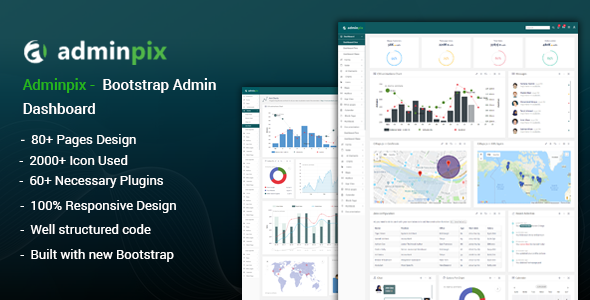 Adminpix - Bootstrap Admin Template Dashboard - Admin Templates Site Templates