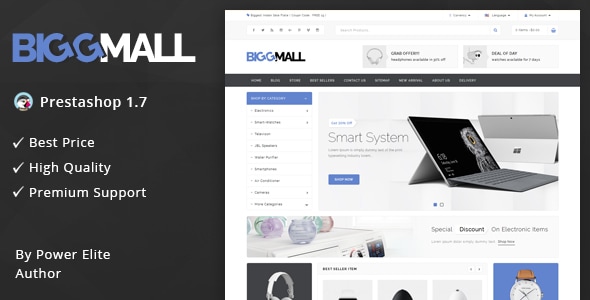 BiggMall - Responsive Prestashop 1.7 Theme - Shopping PrestaShop