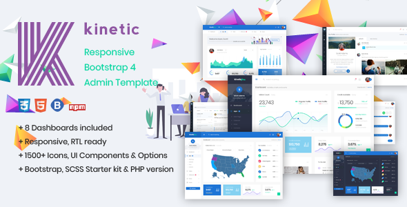Kinetic - HTML Bootstrap 4 Admin Template - Admin Templates Site Templates