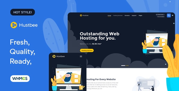 Hustbee - Hosting HTML & WHMCS Template - Hosting Technology