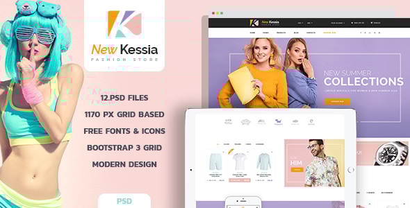 New Kessia - Fashion Shop PSD Template - Creative Photoshop