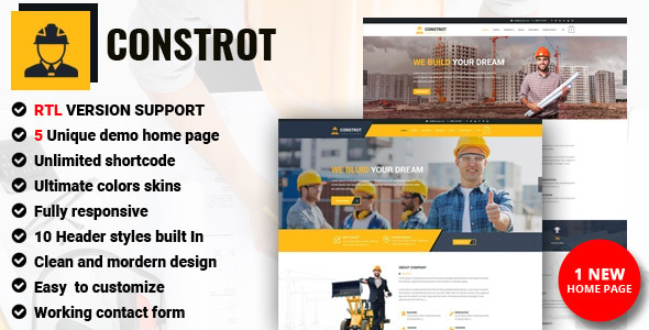 Constrot - Construction & Architecture HTML Template - Corporate Site Templates