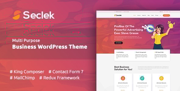 Seclek - Multipurpose WordPress Theme - Business Corporate