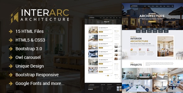 InterArc - Interior Design HTML Template - Business Corporate