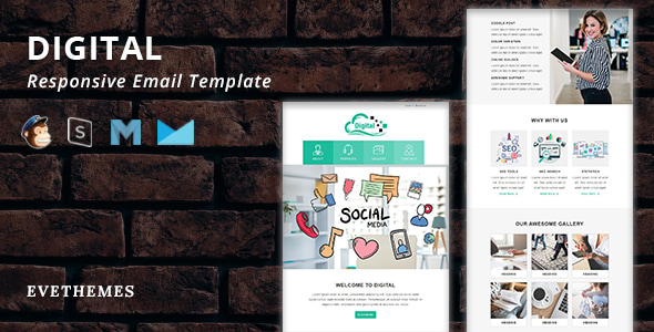 Digital - Responsive Email Template - Newsletters Email Templates