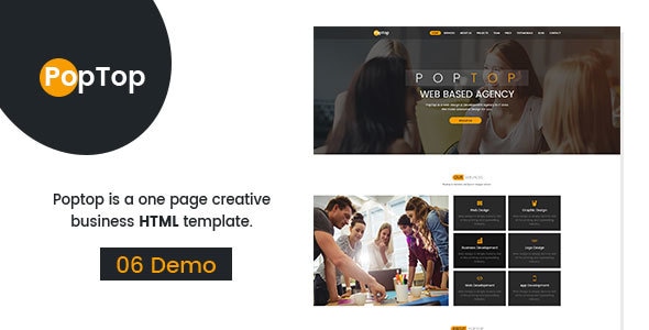 PopTop Web Agency HTML 5 Responsive Bootstrap-4 Template. - Business Corporate