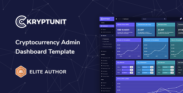 Kryptunit - Cryptocurrency Admin Dashboard Template - Admin Templates Site Templates